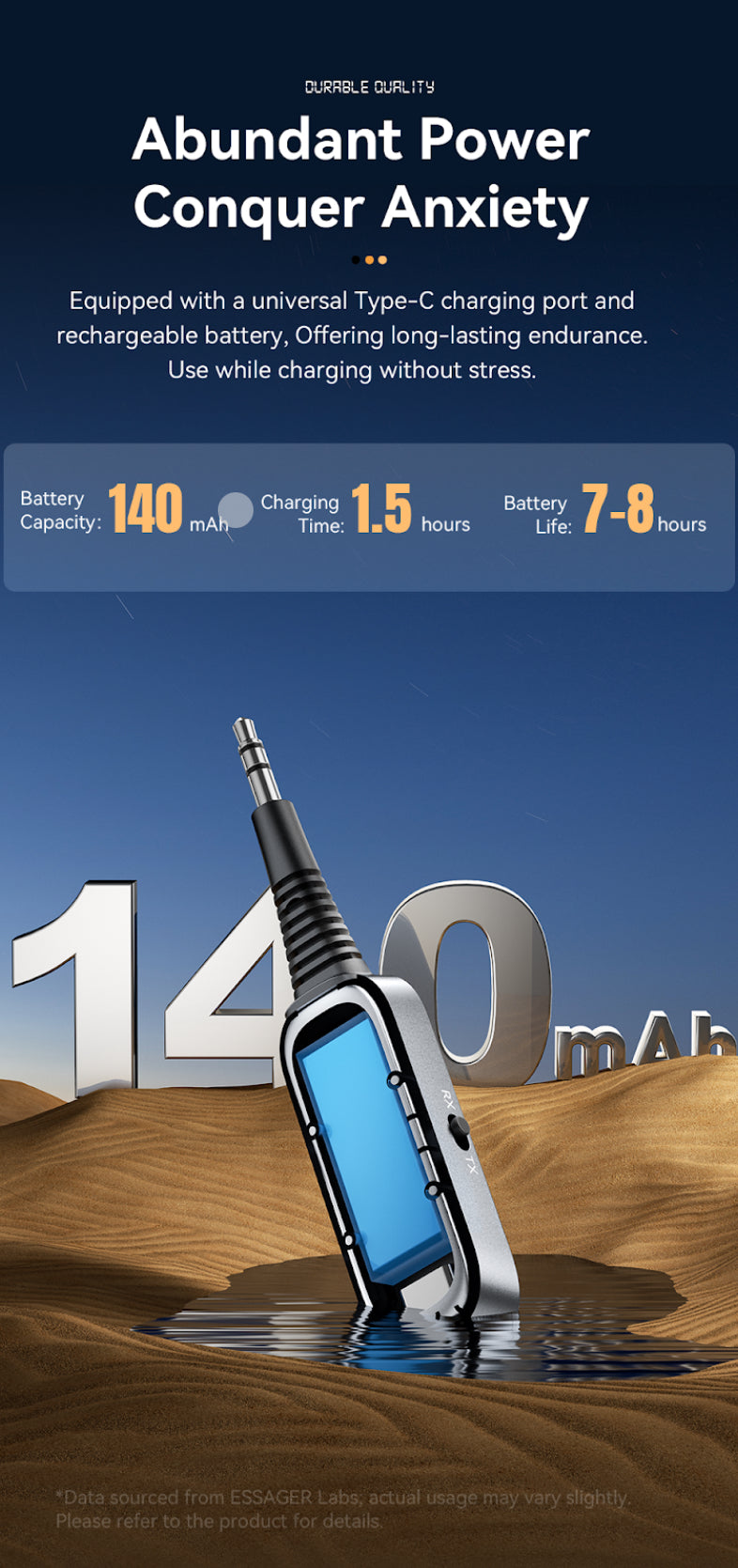Bluetooth 5.1 AUX Adapter - StreamMate Max Wireless Transmitter