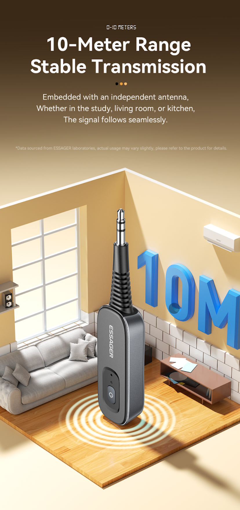 Bluetooth 5.1 AUX Adapter - StreamMate Max Wireless Transmitter