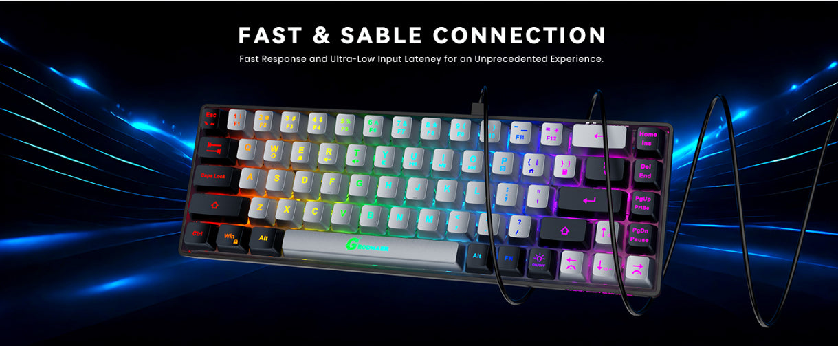 Gaming Keyboard - UltraBoard Core Backlit 68-Key Wired