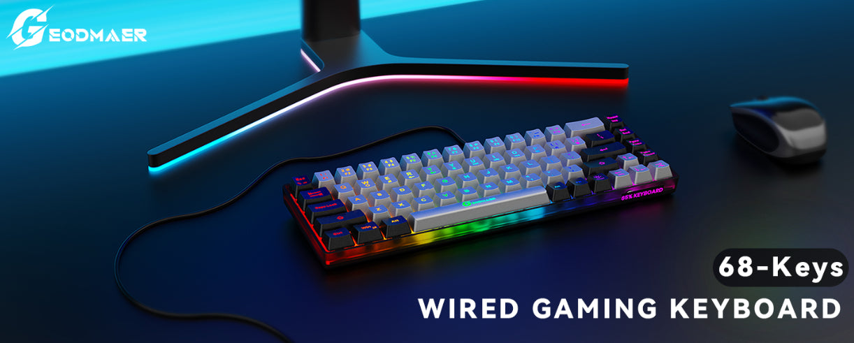 Gaming Keyboard - UltraBoard Core Backlit 68-Key Wired
