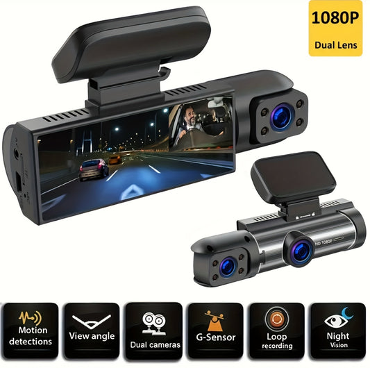 Dash Cam - VisionGuard Mini 1080P Dual IR Loop Recording