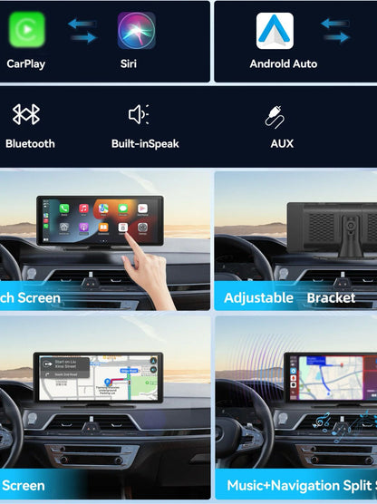 Wireless CarPlay Screen - DriveCast Pro 7” Touch Display