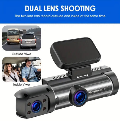 Dash Cam - VisionGuard Mini 1080P Dual IR Loop Recording